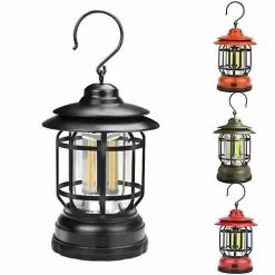 Jnjyq Outdoor Camping Light Portable Retro Style Led Lampe Suspendue Lampe De Camping Outil