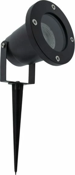 Ledl - Garden Spot - Spike Spot Lampe D'extérieur - Avec Spot LED GU10 5W - Noir - Ø 95 Mm