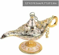Magene Mini Lampe De Lumière Génie, Aladdin Lumière Magic Génie Lumière Métal Sculpté Hollow_ (coûtacheté) -Glass Vases Boutique de vente 513145035 max