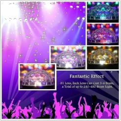 Magene Led Bluetooth Éclairage Télécommande & Contrôle Sonore Lampe De Scène Magic Crystal Ball Lights Son / Musique Light Show Pour Dj Bar Ktv Party Anniversaire Mariage Partie -Glass Vases Boutique de vente 513147064 max