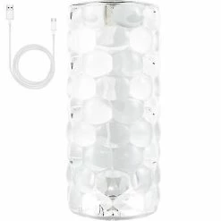 Unbranded Lampe De Bureau En Cristal Lampe De Bureau En Diamant Avec Lampe De Charge USB En Forme De Goutte D’eau -Glass Vases Boutique de vente 513867400 max