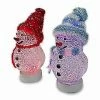 Unbranded Figurines De Bonhommes De Neige De Noël Led Lampe Changement De Couleur Décorations Intérieure Décoration De Table Décoration De Table Thé (2pcs-rouge, Bleu)