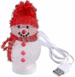 Unbranded Figurines De Bonhommes De Neige De Noël Led Lampe Changement De Couleur Décorations Intérieure Décoration De Table Décoration De Table Thé (2pcs-rouge, Bleu) -Glass Vases Boutique de vente 517107306 max