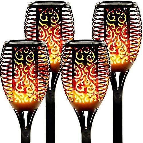 Schan Pack De 4 Torches De Jardin Torches à Flamme Solaire Lampe Solaire Imperméable à L’eau Lampe Solaire Paysage Lumières Outd 1 Schan Pack De 4 Torches De Jardin Torches à Flamme Solaire Lampe Solaire Imperméable à L’eau Lampe Solaire Paysage Lumières Outd