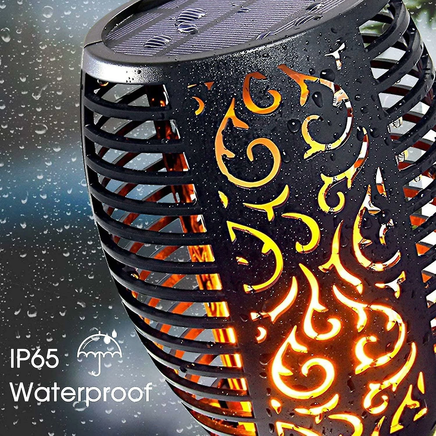 Schan Pack De 4 Torches De Jardin Torches à Flamme Solaire Lampe Solaire Imperméable à L’eau Lampe Solaire Paysage Lumières Outd 2 Schan Pack De 4 Torches De Jardin Torches à Flamme Solaire Lampe Solaire Imperméable à L’eau Lampe Solaire Paysage Lumières Outd – Image 2