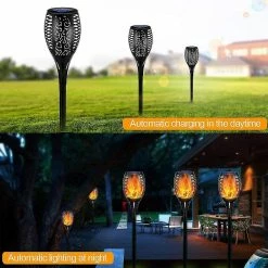 Schan Pack De 4 Torches De Jardin Torches à Flamme Solaire Lampe Solaire Imperméable à L’eau Lampe Solaire Paysage Lumières Outd 6 Schan Pack De 4 Torches De Jardin Torches à Flamme Solaire Lampe Solaire Imperméable à L’eau Lampe Solaire Paysage Lumières Outd -Glass Vases Boutique de vente 520949076 max