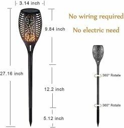 Schan Pack De 4 Torches De Jardin Torches à Flamme Solaire Lampe Solaire Imperméable à L’eau Lampe Solaire Paysage Lumières Outd 7 Schan Pack De 4 Torches De Jardin Torches à Flamme Solaire Lampe Solaire Imperméable à L’eau Lampe Solaire Paysage Lumières Outd -Glass Vases Boutique de vente 520949082 max