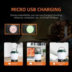 Szlwmy Usb Rechargeable Tente Lumière Randonnée En Plein Air Camping Led Lampe Urgence -Glass Vases Boutique de vente 522282817 max