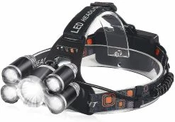 Unbranded Lampe Frontale, 12000 Lumens 5 Led Lampe Frontale, La Meilleure Lampe Frontale Pour Le Camping, La Chasse Et La Pêche