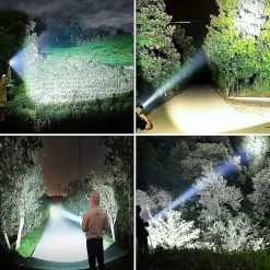 Unbranded Lampe De Poche Led Rechargeable, Lampe De Poche Pour Le Camping, La Randonnée, Les Urgences -Glass Vases Boutique de vente 522623333 max