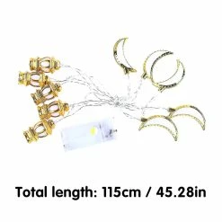 Unbranded 1.5m 10 Lumières Lune Kérosène Lampe Ramadan Lampe Ficelle Décoration De La Maison -Glass Vases Boutique de vente 525248894 max