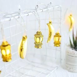 Unbranded 1.5m 10 Lumières Lune Kérosène Lampe Ramadan Lampe Ficelle Décoration De La Maison -Glass Vases Boutique de vente 525249360 max