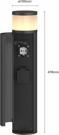 Lucande - Lampe Sur Pied - 1 Lumière - Aluminium Moulé Sous Pression - H: 47,8 Cm - G9 - Graphite -Glass Vases Boutique de vente 527x1200 1