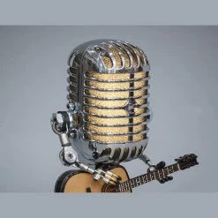 Unbranded Vintage Microphone Robot Lampe De Table Robot Lampe De Bureau Avec Une Guitare, Robot Rétro Touch Dimmer -Glass Vases Boutique de vente 530102310 max