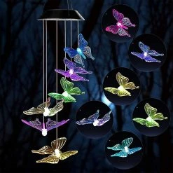 Unbranded Lampe Solaire Led Butterfly Wind Chime Paysage Deco Lumières Pour Outdoor / Indoor Garden Decoratio -Glass Vases Boutique de vente 530119439 max