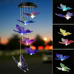 Unbranded Lampe Solaire Led Butterfly Wind Chime Paysage Deco Lumières Pour Outdoor / Indoor Garden Decoratio -Glass Vases Boutique de vente 530119565 max