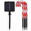 Rtopr 1 Set Solaire Ambiance De Noël Lampe Lumière Décorative 4-en-1 Canne Candy Light