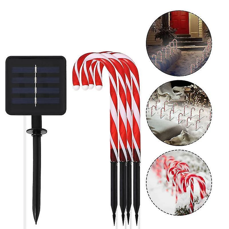 Rtopr 1 Set Solaire Ambiance De Noël Lampe Lumière Décorative 4-en-1 Canne Candy Light 3 Rtopr 1 Set Solaire Ambiance De Noël Lampe Lumière Décorative 4-en-1 Canne Candy Light – Image 3