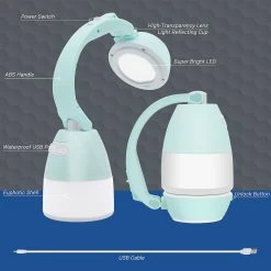 Unbranded Lanterne De Camping 3 En 1 Led Et Lampe De Poche Et Lampe De Table 5 Modes Tente Rechargeable -Glass Vases Boutique de vente 533769846 max