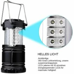 Jnjyq 30 Led Portable Camping Lampe De Poche Lampe De Poche Batterie Lumière De Nuit Tente Lumière -Glass Vases Boutique de vente 534006026 max