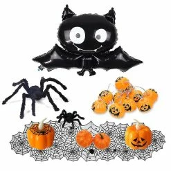 Unbranded Ballon Araignée Citrouille Led Lumière Halloween Décoration Ornement Lampe Festival Fête Bar Décoration Fournitures