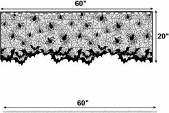 Unbranded 3pcs Halloween Lampe Abat-jour Couverture Décoration, Ruban De Dentelle Noire Toile D’Araignée Cadeau -Glass Vases Boutique de vente 537302016 max