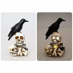 Unbranded Décorations D’Halloween Lampe Skull Crow Bone Led Night Light Horreur Maison Hantée Bar Secret Room Ornements -Glass Vases Boutique de vente 537302660 max
