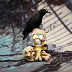 Unbranded Décorations D’Halloween Lampe Skull Crow Bone Led Night Light Horreur Maison Hantée Bar Secret Room Ornements -Glass Vases Boutique de vente 537302804 max