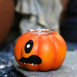 Unbranded Halloween Vampire Face Citrouille Bougeoir Bougie Lampe Chandelier Résine Décor -Glass Vases Boutique de vente 537302948 max