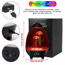 Unbranded Changement De Couleur Nuit Bureau USB Connexion Télécommande Maison Méduse Lampe -Glass Vases Boutique de vente 543246126 max