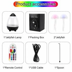 Unbranded Changement De Couleur Nuit Bureau USB Connexion Télécommande Maison Méduse Lampe -Glass Vases Boutique de vente 543246154 max