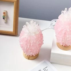 Unbranded Lampe En Cristal De Quartz Rose Naturel Table De Chevet Lumière Cristal Fabrication De Gemmes -Glass Vases Boutique de vente 550450749 max