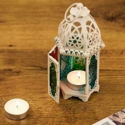 Unbranded Jinxiu Moroccan Lantern Lampe à Thé Lampe à Bougie Pendu Maison Décor Jardin. (noir) (1pcs) -Glass Vases Boutique de vente 552565570 max