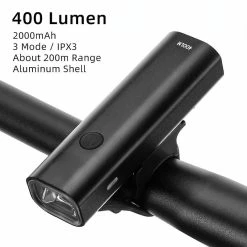 Unbranded Vélo Lumière Imperméable à La Pluie USB Rechargeable Led 2000mah Mtb Lampe Avant Phare Aluminium Ultralight Lampe De Poche Bicycle Light -Glass Vases Boutique de vente 552643137 max