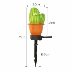 High-great Tech Lampe à énergie Solaire Jardin Extérieur Rue Blanc Chaud 1pcs Ananas / Cactus -Glass Vases Boutique de vente 556309662 max