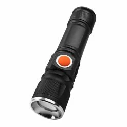 Unbranded Lampe De Poche Télescopique Portable Mini Usb Led Lampe De Poche Lumineuse Pour La Pêche