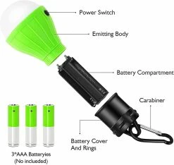 Unbranded Lanterne De Camping, 4x Led Camping Light Lantern Lampe De Camping à Piles, 3 Modes étanches -Glass Vases Boutique de vente 563607404 max