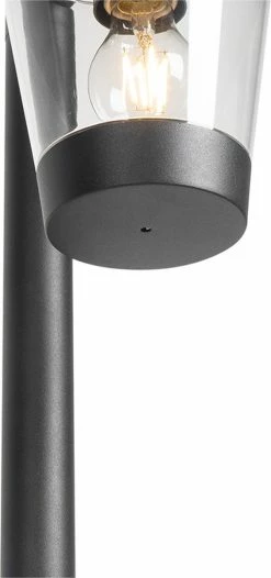 QAZQA Joren - Lampe D'extérieur Sur Pied Moderne | Lampadaire D'extérieur - 1 Lumière - H 100 Cm - Zwart - Éclairage Extérieur -Glass Vases Boutique de vente 564x1200