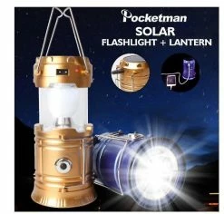 Unbranded Lampe De Camping USB Rechargeable Camping Light Tente Extérieure Lanterne Solar Power Lampe Pliable Lumière Torch_pp