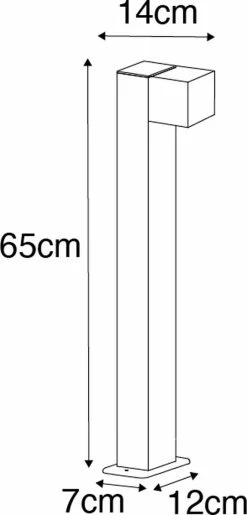 QAZQA Baleno - Lampe D'extérieur Sur Pied Moderne | Lampadaire D'extérieur / 1 Lumière - H 65 Cm - Or/ Laiton - Éclairage Extérieur -Glass Vases Boutique de vente 575x1200 1