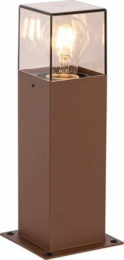 QAZQA Danemark - Lampe D'extérieur Sur Pied Industrielle | Lampadaire D'extérieur - 1 Lumière - H 30 Cm - Brun Rouille - Industriel - Éclairage Extérieur -Glass Vases Boutique de vente 576x1200 1