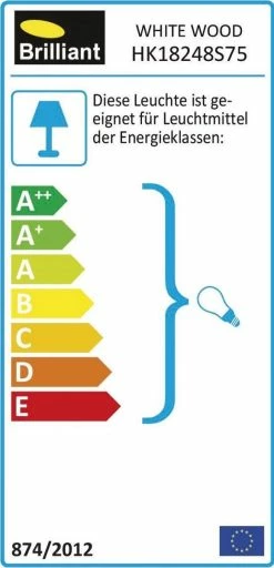 BRILLIANT Lampe Plafonnier En Wood White 4 Lumières Béton / Bois Blanc Clair | 4x A60, E27, 30W, Convient Aux Ampoules Standard (non Incluses) | Échelle De A ++ à E. | Convient Aux Lampes LED -Glass Vases Boutique de vente 579x1200 2