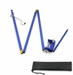 Unbranded Alliage D’aluminium Portable Folding Lantern Lampe Support Suspension Pole Camping Portable Mini Aluminium