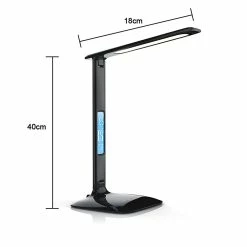 Jscxcf Lampe De Bureau LED Noire Avec Chargeur Sans Fil, Port De Charge USB, Lampe De Table Pliable Réglable Avec Horloge, Alarme, Date, Température, Dim à 5 Niveaux 8 Jscxcf Lampe De Bureau LED Noire Avec Chargeur Sans Fil, Port De Charge USB, Lampe De Table Pliable Réglable Avec Horloge, Alarme, Date, Température, Dim à 5 Niveaux -Glass Vases Boutique de vente 583741509 max