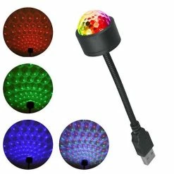 Szlwmy Bleu + Vert + Rouge Ciel étoilé Projection Lampe USB Mini Voiture Toit Étoile Nuit Lumière