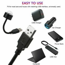 Szlwmy Bleu + Vert + Rouge Ciel étoilé Projection Lampe USB Mini Voiture Toit Étoile Nuit Lumière -Glass Vases Boutique de vente 586442017 max