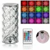 Unbranded Lampe De Cristal Diamond Table Lamp Touch Control Rechargeable USB Bedside Night Lamp