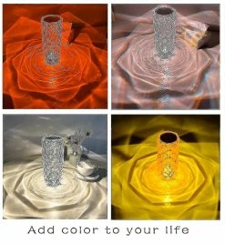 Unbranded Lampe De Cristal Diamond Table Lamp Touch Control Rechargeable USB Bedside Night Lamp -Glass Vases Boutique de vente 586504987 max