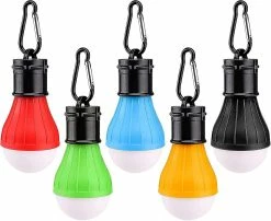 Unbranded 5 Pcs Camping Lights Led Tente Lumières Avec Mousqueton Clips Outdoor Mini Camping Lantern Portable Led Tente Lanterne Lampe 3 Modes D’Éclairage Lumière Suspendue W