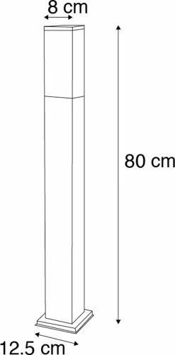 QAZQA Malios - Lampe D'extérieur LED Moderne Et Smart | Lampadaire Pour Extérieur Avec WiFi - 1 Lumière - H 80 Cm - Gris Foncé - Éclairage Extérieur 14 QAZQA Malios - Lampe D'extérieur LED Moderne Et Smart | Lampadaire Pour Extérieur Avec WiFi - 1 Lumière - H 80 Cm - Gris Foncé - Éclairage Extérieur -Glass Vases Boutique de vente 592x1200 2